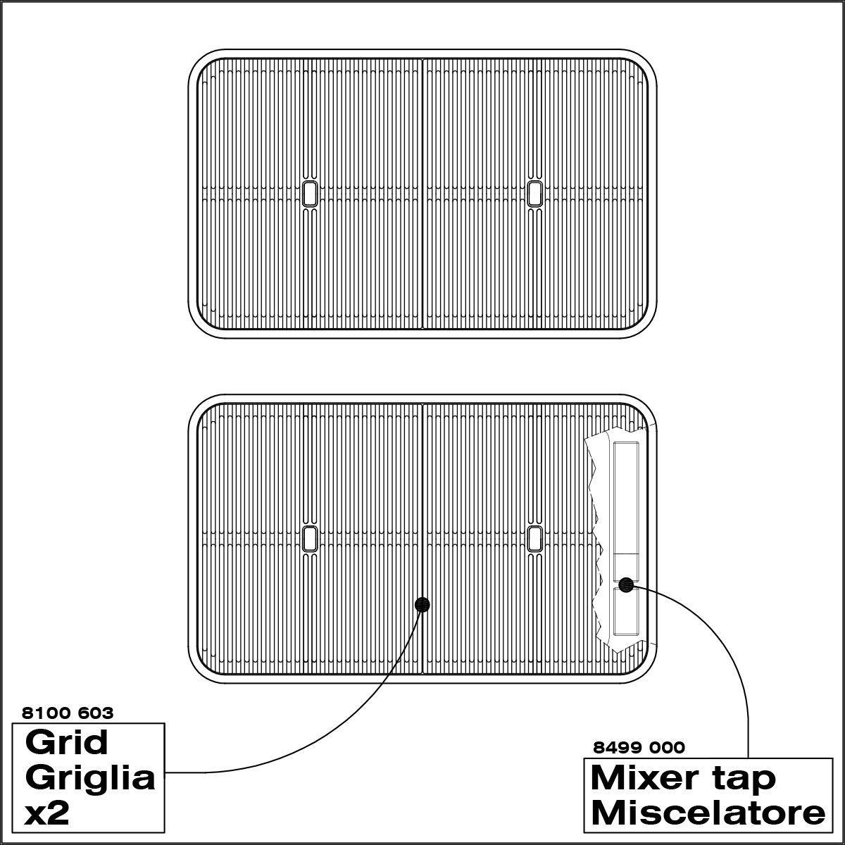 Lavello Triplo Invaso Workstation -  Sottotop