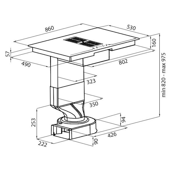 Piano cottura Foster Milano Air