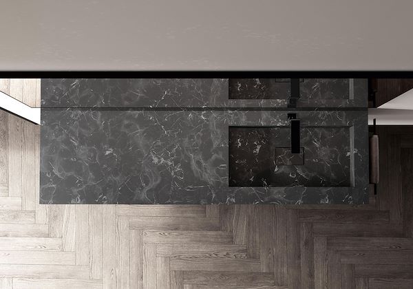 Piani di lavoro a PARETE <br> <br> Corian <br> Betacryl <br> HPL <br> Fenix