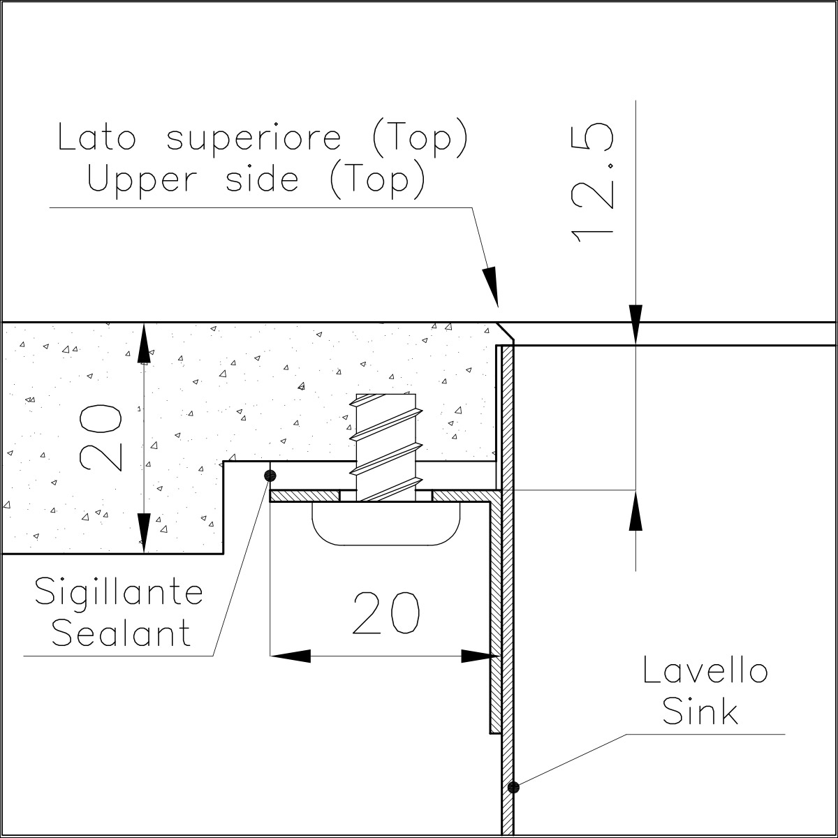 Lavello Phantom Edge Vintage Gold