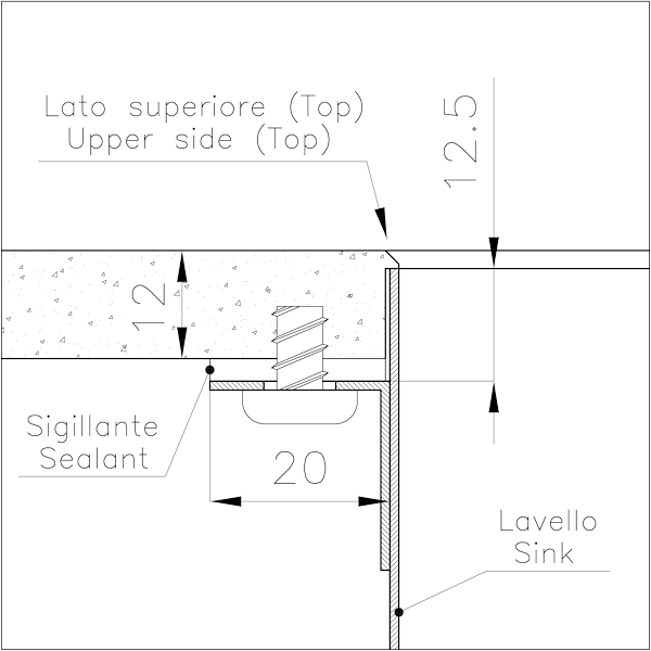 Lavello Phantom Edge Vintage Copper