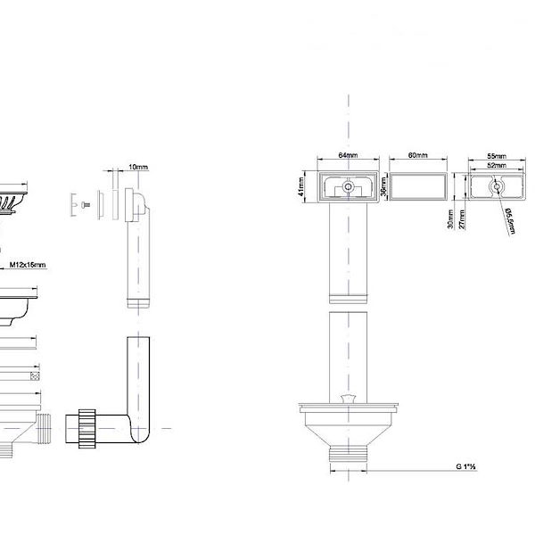 Piletta troppo pieno a mostrina 3,5 copper