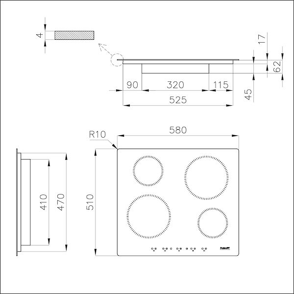 Piano cottura S1000 Induction